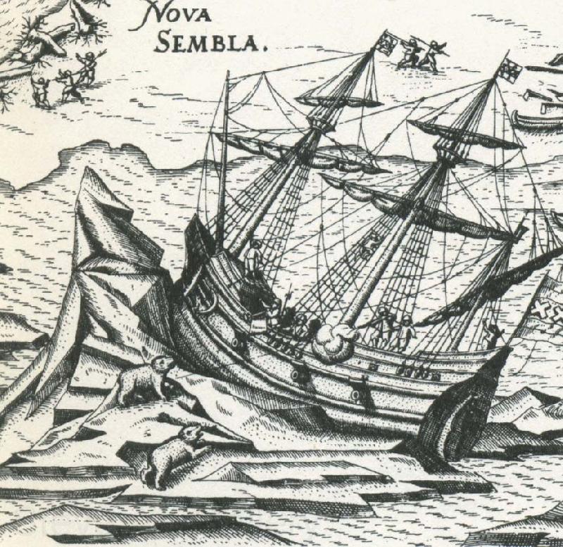 william r clark 1596 seglade hollandaren willem barents till novaja semlja dar hartyg skruvades upp ovanpa packisen Spain oil painting art